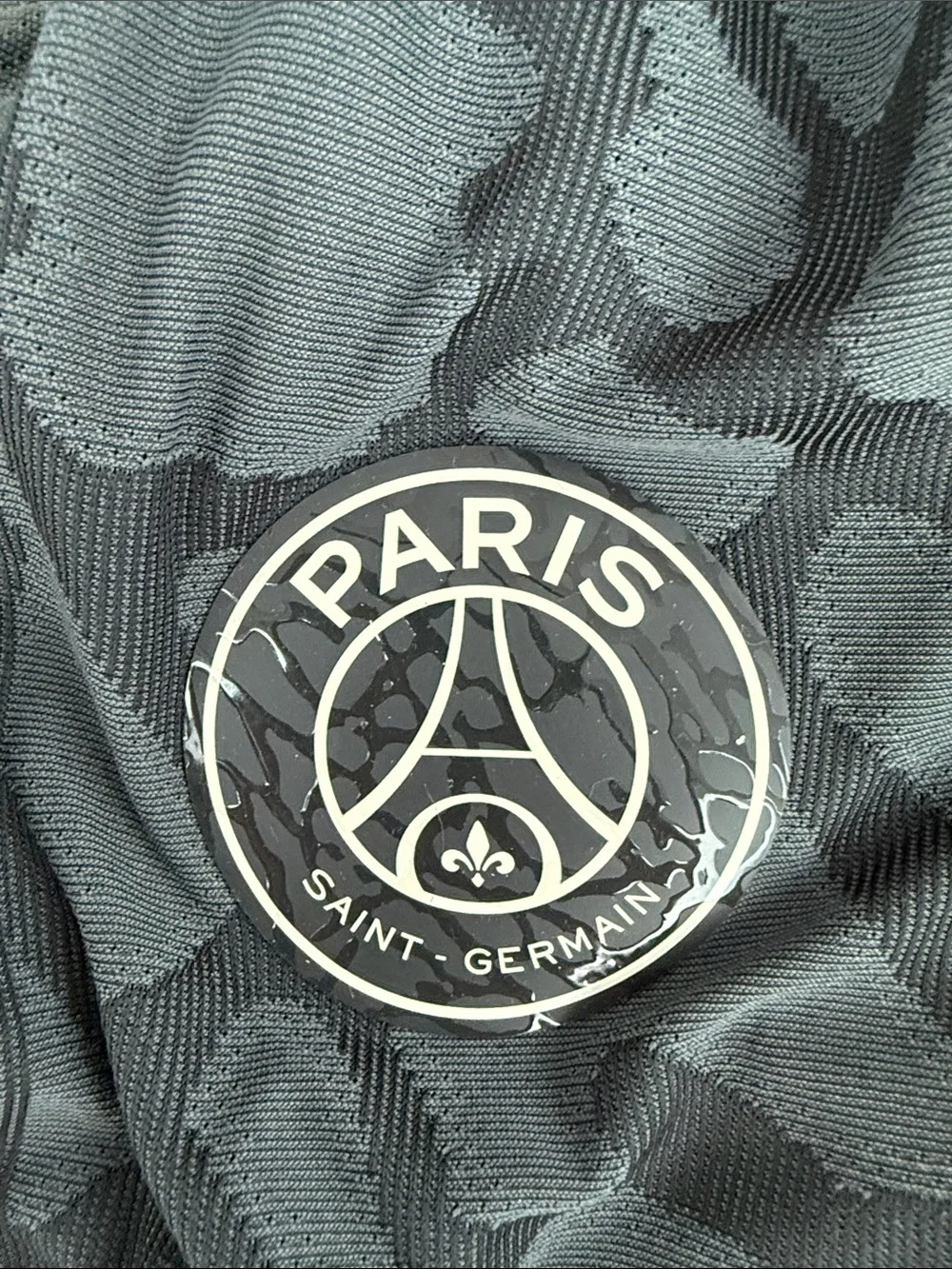 Jordan Paris Saint Germain Soccer Jersey in Black with Gray Accents